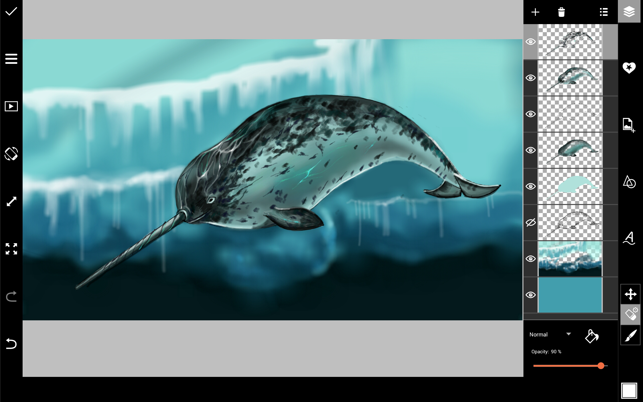 narwhal drawing  textures