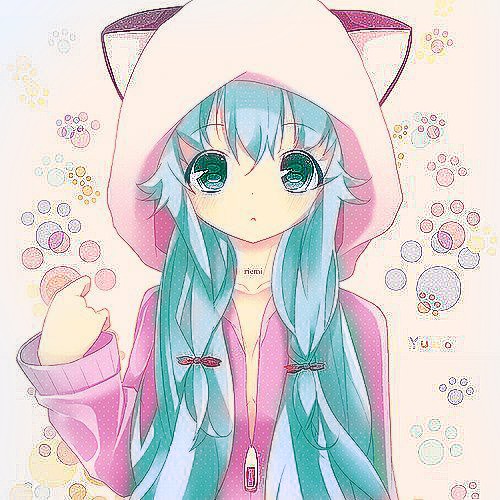 Neko Anime Girl Animegirl Kawaii Style Colorful